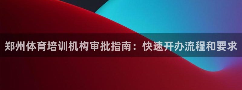 耀世微光mv：郑州体育培训机构审批指南：快速开办流程